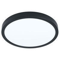 99224 Светодиод. накладной светильник FUEVA 5, 20W (LED), ?285, H28, 2300lm, 3000K, сталь, черный/пл