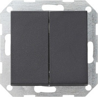 286028 Gira Кнопочный двухклавишный выключатель 10 AV 250 В с вертикальной клавишей 2-местн.