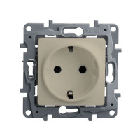 Legrand Розетка с заземлением - Legrand Etika - без шторок 16А 250В винтовые зажимы - слоновая кость, 672321