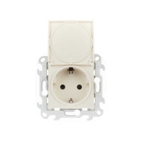 Simon Розетка 2К+З Schuko IP44, сл кость, 2450448-031