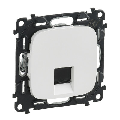 Legrand Valena ALLURE.Информационная розетка одиночная RJ45 Кат.5е UTP.С лицевой панелью.Белая, 753740
