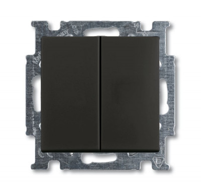 ABB BJB Basic 55 Шато (чёрн) Переключатель 2-х клавишный