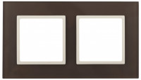 ЭРА 14-5102-31 Elegance Мокко/сл.кость Стекло Рамка 2-ая