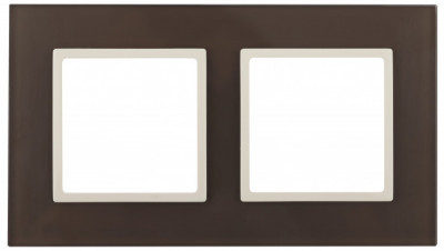 ЭРА 14-5102-31 Elegance Мокко/сл.кость Стекло Рамка 2-ая