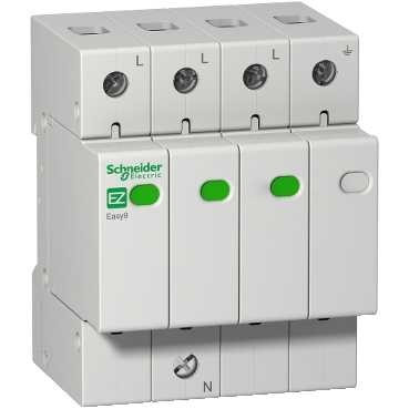 EZ9L33745 - ОГРАНИЧИТЕЛЬ ПЕРЕНАПР. EASY9 3П+Н 45кА 400В =S=, Schneider Electric