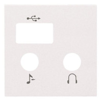 N2268.3 BL - Накладка (центральная плата) для механизма медиа-комбайна арт.9368.3, серия Zenit, цвет альпийский белый - 2CLA226830N1101