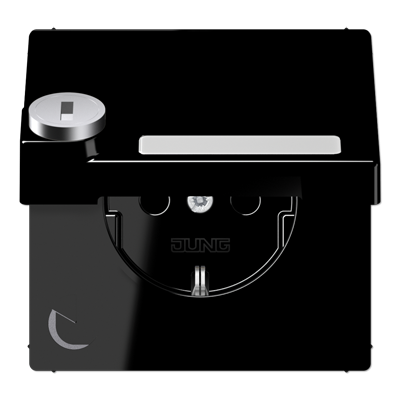 SCHUKO-розетка с крышкой  и замком, LS1520NAKLSLSW