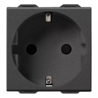 Vimar Розетка 2P+T 16A немецкий стандарт, карбон матовый, 09208.CM Vimar Розетка 2P+T 16A немецкий стандарт, карбон матовый, 09208.CM