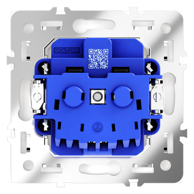 Розетка встраиваемая VOLTUM S70 с заземлением 16А, (кашемир), VLS040103