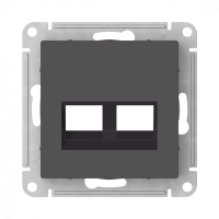 ATN001490 - ATLASDESIGN НАКЛАДКА двойная для информационных функций типа Keystone, БАЗАЛЬТ, Systeme Electric