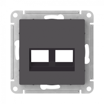 ATN001490 - ATLASDESIGN НАКЛАДКА двойная для информационных функций типа Keystone, БАЗАЛЬТ, Systeme Electric