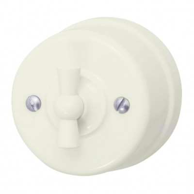 BIRONI Лизетта Пластик Слоновая кость Выключатель 2-кл, B1-202-211