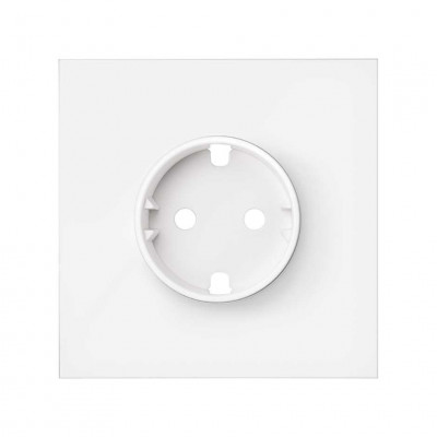 Simon 10020105-230 Кит 1 пост, фронт. Накладка на 1 розетку Schuko цвета белый матовый S100