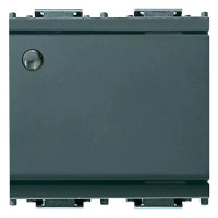 Vimar Выключатель на 2 модуля 1P 16AX с подсветкой,без лампы, серый, 16021.M