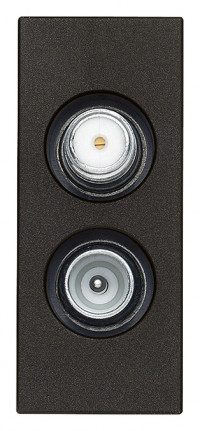 Vimar Розетка TV-RD-SAT концевая с 2 выходами черная, 30302.01G