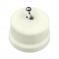 Bironi Кнопка (однотумблерная), пластик, цвет Слоновая кость, Серебро, B1-230-211-S-PB Bironi Кнопка (однотумблерная), пластик, цвет Слоновая кость, Серебро, B1-230-211-S-PB