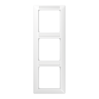 Рамка 3-кратная вертикальная с полем для надписи белая, AS583BFINAWW Рамка 3-кратная вертикальная с полем для надписи белая, AS583BFINAWW