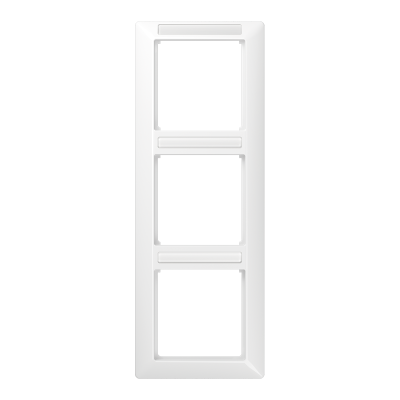 Рамка 3-кратная вертикальная с полем для надписи белая, AS583BFINAWW