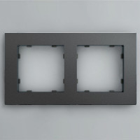 IRIDIUM Рамка на 2 пост, графит, Berlin 01, 01P204