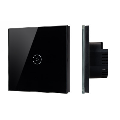 050033 - Выключатель сенсорный SWT-OMALI-S01-ZB-BK (250V, 10A, Zigbee) (Arlight, Стекло)