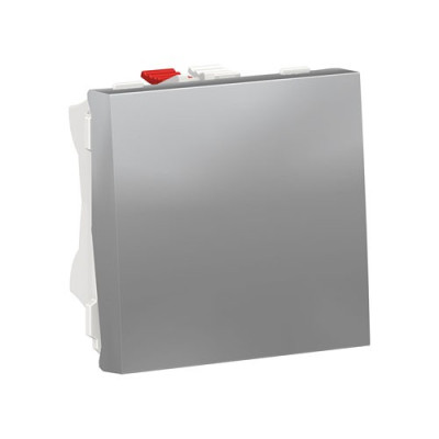 NU320330 - Unica modular переключатель 1-клавишный, схема 6, 10 ax, 250 в, 2 модуля, алюминий