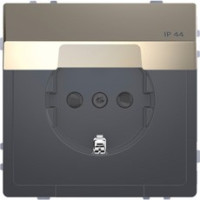 D-Life Розетка 2К+З 16 А, 250 В~, с крышкой IP44, никель D-Life Розетка 2К+З 16 А, 250 В~, с крышкой IP44, никель