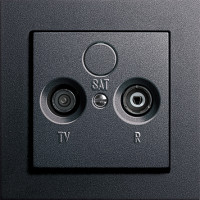 Gira Телевизионная розетка, матовый антрацит, серия E2 Gira Телевизионная розетка, матовый антрацит, серия E2