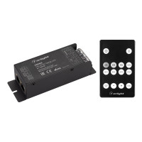 Диммер ARL-SYNC-DIM Black (12-24V, 1x25A, ПДУ 14кн, RF, RJ45) (Arlight, IP20 Металл, 3 года), 035135