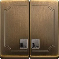 SD Клавиша 2-ная с 2-мя линзами, античн. латунь