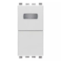 Vimar Кнопка 1P NO 10A + табло белое ,серебро матовое, 20068.B.N