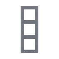 Рамка 3-постовая, стекло серый Kollinger Asthetik AS3GY