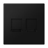 Плата (фиксация защёлкиванием) для двух модулей; термопласт; черный матовый, LS1969-25WESWM Плата (фиксация защёлкиванием) для двух модулей; термопласт; черный матовый, LS1969-25WESWM