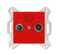ABB EPJ Levit красный / дымчатый чёрный Розетка TV-R, оконечная, красный