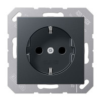 Штепсельная розетка SCHUKO 16A 250V~ с защитой от детей; термопласт; антрацит, A1520BFKI