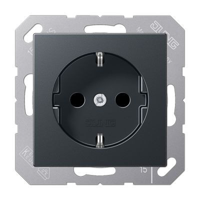 Штепсельная розетка SCHUKO 16A 250V~ с защитой от детей; термопласт; антрацит, A1520BFKI