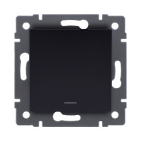 Выключатель кнопочный 1-клавишный 10А/250В с LED подсветкой, черный Kollinger REA-S-013BK для Aspekt, Eleganz, Reflex Выключатель кнопочный 1-клавишный 10А/250В с LED подсветкой, черный Kollinger REA-S-013BK для Aspekt, Eleganz, Reflex