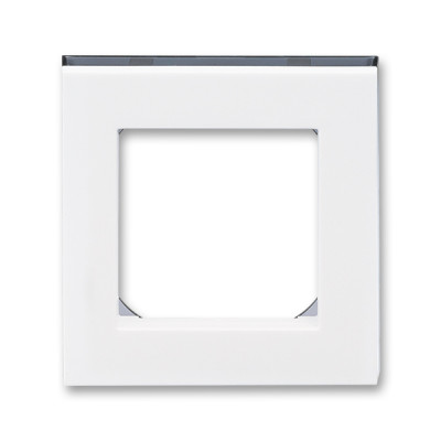 3901H-A05010 62W - Рамка ABB Levit 1 пост белый / дымчатый чёрный - 2CHH015010A6062