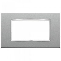 20654.C10 - Vimar Накладка классика для 4 модуля серебряный металлик 20654.C10 - Vimar Накладка классика для 4 модуля серебряный металлик