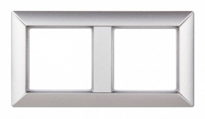 Рамка 2-поста; Eco Profi; термопласт; алюминий, EP482AL