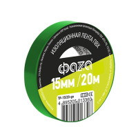 Изолента ПВХ ФАZА 15мм * 20м желто-зеленая, 5013339 Изолента ПВХ ФАZА 15мм * 20м желто-зеленая, 5013339
