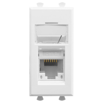 4400461 - ДКС Компьютерная розетка RJ-45 модульная, кат.5е, "Avanti", "Белое облако", 1 модуль