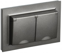 BRITE Роз. 2-я с кр. 16А в сб IP44 РСбш12-3-44-БрТБ бр. IEK, BR-R26-16-44-K45-F