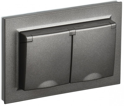 BRITE Роз. 2-я с кр. 16А в сб IP44 РСбш12-3-44-БрТБ бр. IEK, BR-R26-16-44-K45-F