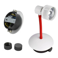 LUSSOLE BAY SHORE Трековый светильник, цвет основания - белый, плафон - металл (цвет - белый), 1x50W GU10, LSP-9818 LUSSOLE BAY SHORE Трековый светильник, цвет основания - белый, плафон - металл (цвет - белый), 1x50W GU10, LSP-9818