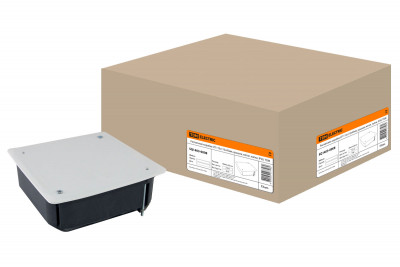 Распаячная коробка СП 115х115х45мм, крышка, метал. лапки, IP20, TDM Electric, SQ1403-0008