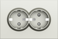 Donel S08 шампань накладка для розетки 2-й с заземлением, со шторками 16A 250 В~,серия DB, DS22251