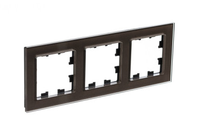 ATN320603 - ATLASDESIGN NATURE 3-постовая РАМКА, ОРГАНИЧЕСКОЕ СТЕКЛО МОККО, Systeme Electric