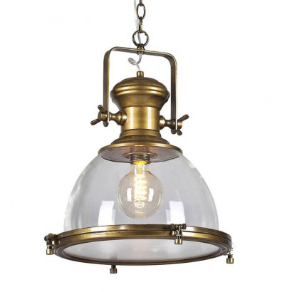 LUSSOLE MONSEY Подвесной светильник, цвет основания - бронзовый, плафон - стекло (цвет - прозрачный), 1x60W E27, LSP-9611