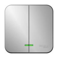 BLANCA О/У 2-клавишный ВЫКЛЮЧАТЕЛЬ (cх.5) с подсв., 10А, 250B, АЛЮМИНИЙ BLANCA О/У 2-клавишный ВЫКЛЮЧАТЕЛЬ (cх.5) с подсв., 10А, 250B, АЛЮМИНИЙ