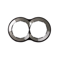 Simon S88 Рамка 2 поста, круг, S88, воронёная сталь, 88620-35